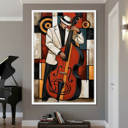 Cool Jazz Rhythm And The Upright Bass - NicheCanvas