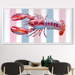 Lobster Dreams Striped Tapestry - NicheCanvas