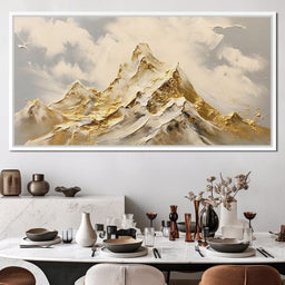 Golden Alpine Majesty Peaks - NicheCanvas