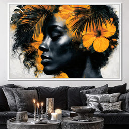 Golden Flora Crowned Spirit - NicheCanvas
