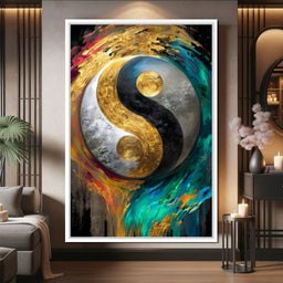 Cosmic Balance Golden Flux - NicheCanvas