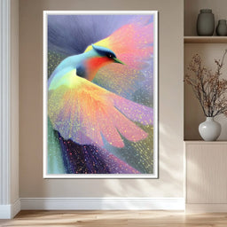Radiant Feathered Aurora Soar - NicheCanvas