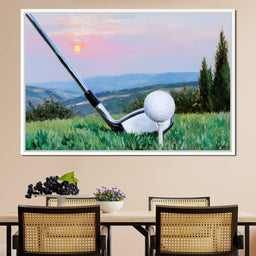 Sunset Swing Over Fields - NicheCanvas
