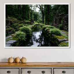 Forest Spring Stone Ruins - NicheCanvas