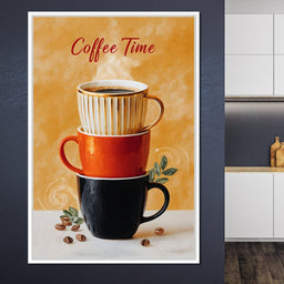 Coffee Time Stacked Mugs - NicheCanvas