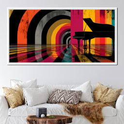Piano Reflections in Color - NicheCanvas