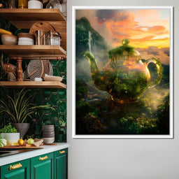 Emerald Teapot Rainforest Dream - NicheCanvas