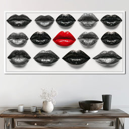 Breaking The Monotone Rhythm Red Lips - NicheCanvas