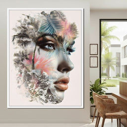 Tropical Muse Leaf Portrait - NicheCanvas