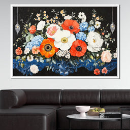 Floral Symphony on Midnight - NicheCanvas