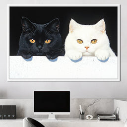 Feline Harmony Contrast - NicheCanvas