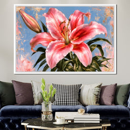 Soft Petals Under A Pale Summer Sky - NicheCanvas
