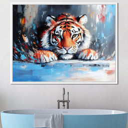 Majestic Tiger Brushstrokes - NicheCanvas