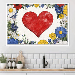 Floral Heart Harmony - NicheCanvas