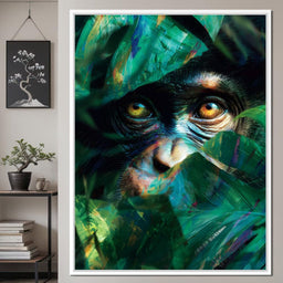 Emerald Canopy Primate Eyes - NicheCanvas