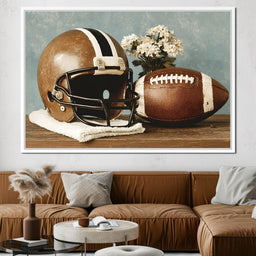 Vintage Football Helmet - NicheCanvas