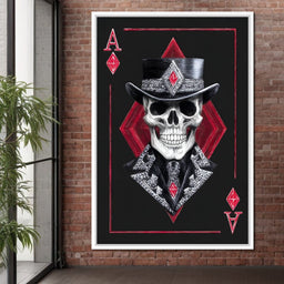 Skull King Ace of Diamonds - NicheCanvas