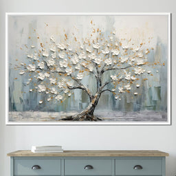 Petals of Alabaster Beauty - NicheCanvas