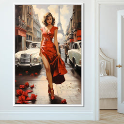 Glamour in the Streets of Paris - NicheCanvas