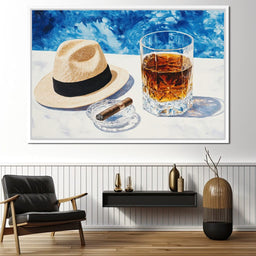 Cigar by the Pool - NicheCanvas