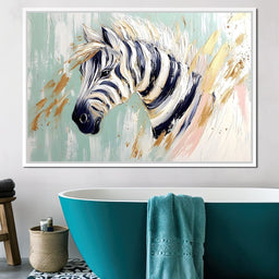 Zebra Brushstrokes - NicheCanvas