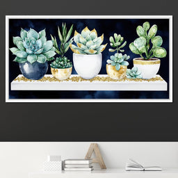 Succulent Symphony in Green - NicheCanvas