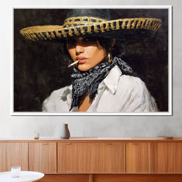 Smoky Bandit Hat Portrait - NicheCanvas