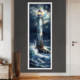 Lighthouse of Stormy Shores - NicheCanvas