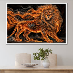 The Ember Mane Lion - TooplesArt - NicheCanvas