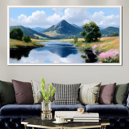 Mountain Reflection Tranquility - NicheCanvas