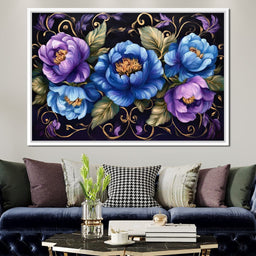 Midnight Floral Symphony - NicheCanvas