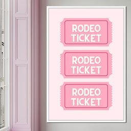 Pastel Rodeo Ticket Stack - NicheCanvas
