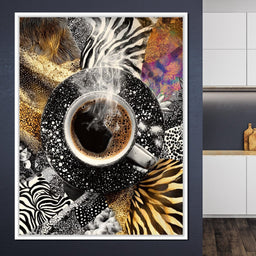 Cosmic Coffee Safari Dream - NicheCanvas