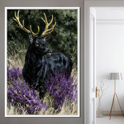 Black Deer Of Wild Fields - NicheCanvas