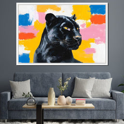 Golden Eyed Black Panther - NicheCanvas