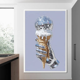 Chrome Hand Disco Ice Cream Dream - NicheCanvas
