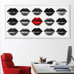 Sensual Lips Bold Defiance - NicheCanvas