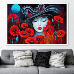 The Poppy Queen’s Dream - TooplesArt - NicheCanvas