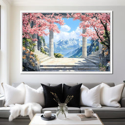 Mountain Blossom Panorama - NicheCanvas