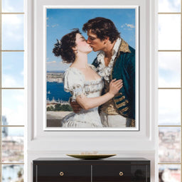 Regency Lovers Coastal Kiss - NicheCanvas