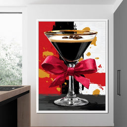 Espresso Martini Red Bow - NicheCanvas