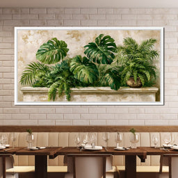 Sun Dappled Foliage On A Plaster Ledge - NicheCanvas