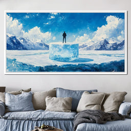 Solitude on Icy Summit - NicheCanvas