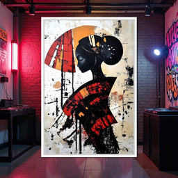 Silhouette Harmony in Amber Tones - NicheCanvas