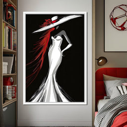 The White Dress - Elegant Flamenco - NicheCanvas