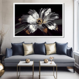 Silver Harvest Petals Radiance - NicheCanvas