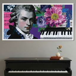 Classical Piano Pink Flowers - NicheCanvas