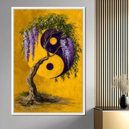 Wisteria Yin Yang Tree Zen - NicheCanvas