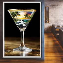 Tropical Sunset Cocktail Dream - NicheCanvas