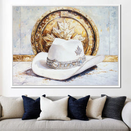 Maple Leaf Cowbow Hat Elegance - NicheCanvas